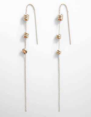 Knotted thread earrings