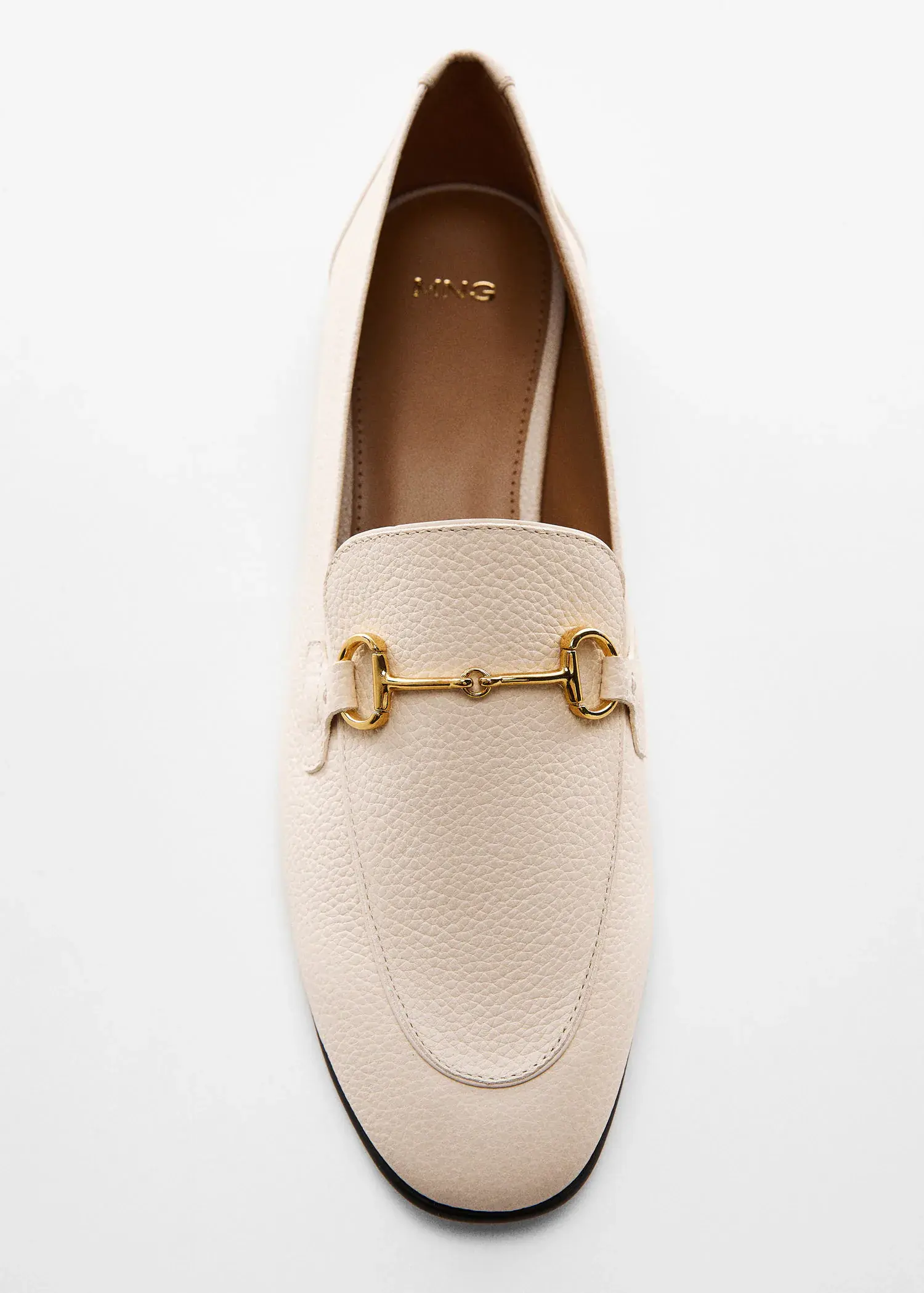 Mango Leather moccasins with metallic detail. 3