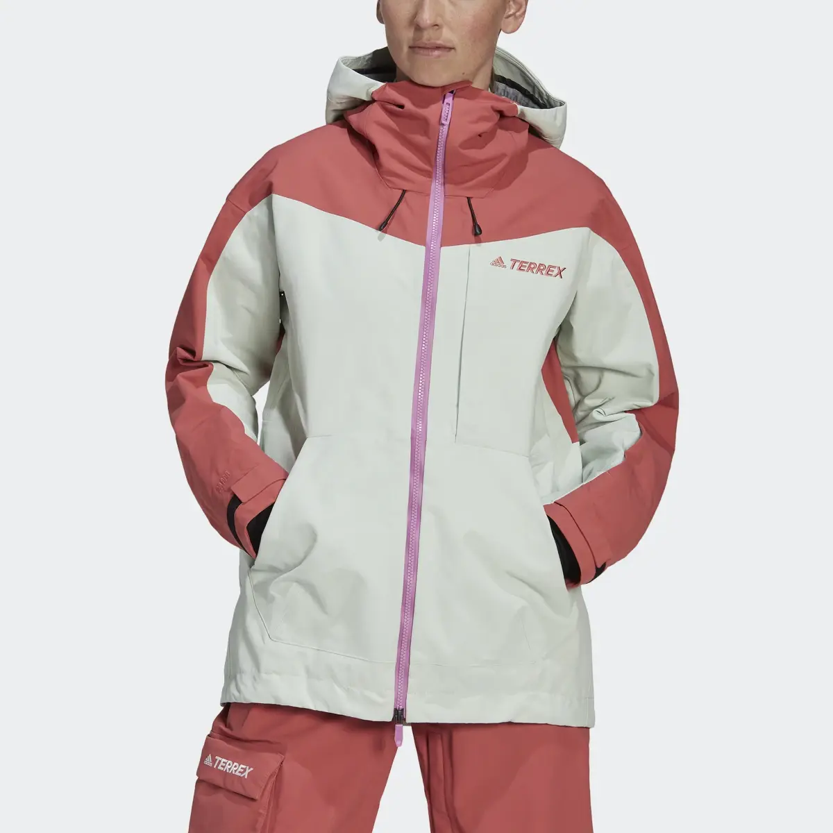 Adidas TERREX 3L POST-CONSUMER NYLON SNOW SKIJACKE. 1