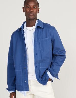 Twill Utility Jacket for Men blue
