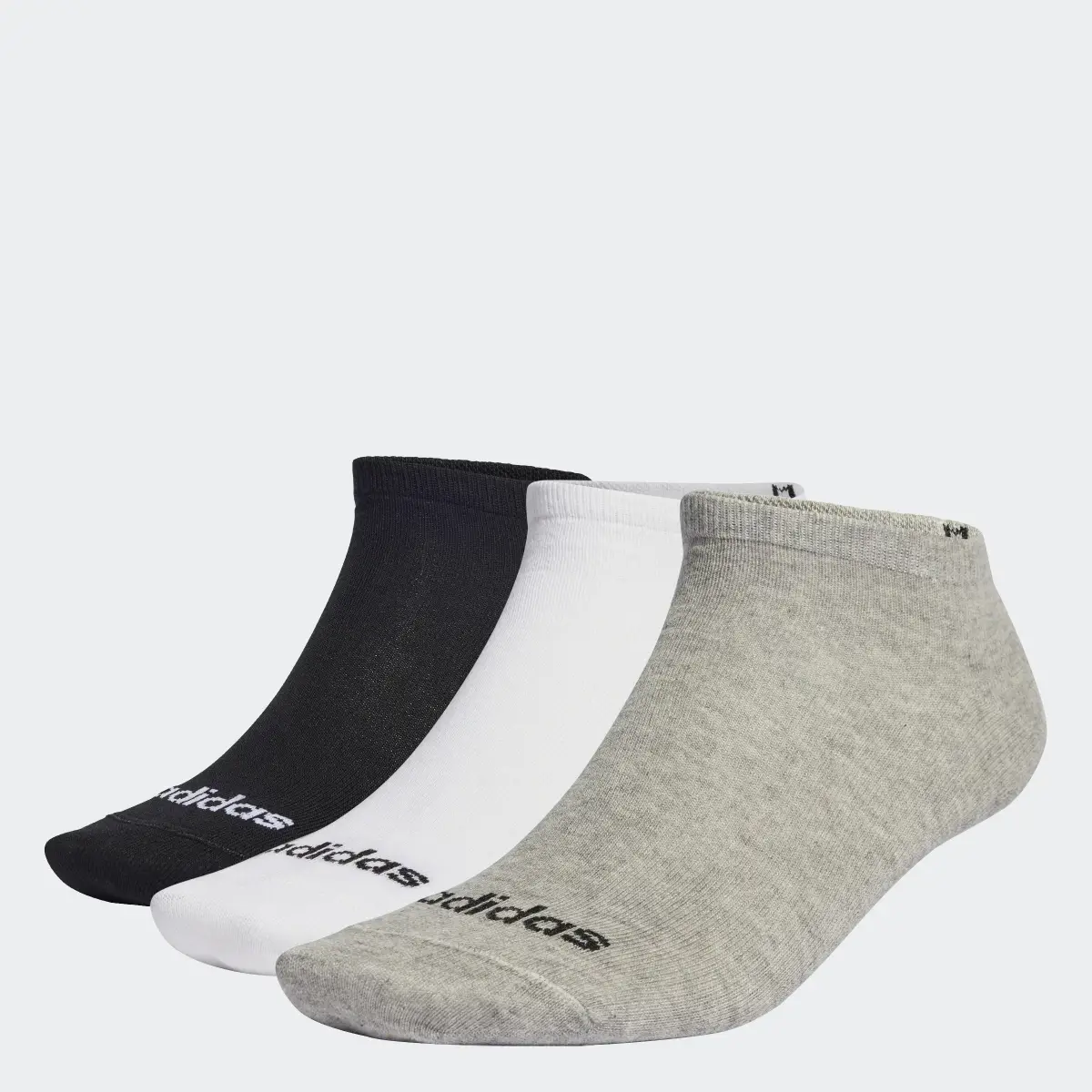 Adidas Thin Linear Bileksiz Çorap - 3 Çift. 1