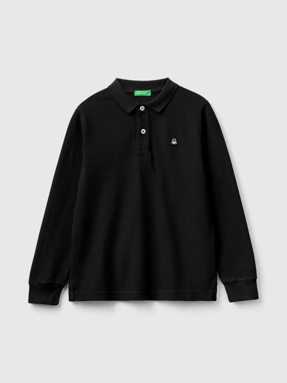 Benetton 100% organic cotton long sleeve polo. 1