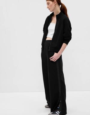 Vintage Soft Wide Leg Snap Pants black