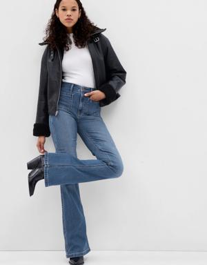 Gap High Rise '70s Flare Jeans blue