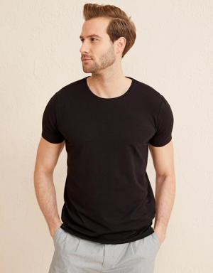 Modal Pamuklu Slim Fit Basic Tişört