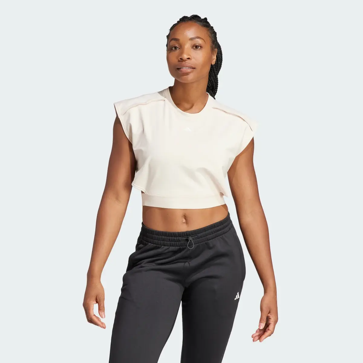 Adidas Power AEROREADY Crop Sleeveless Tee. 2