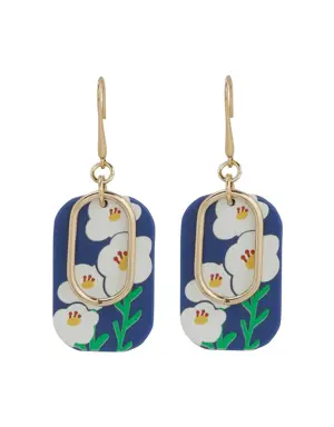 FLOWER PRINT EARRINGS - 0 / ORIGINAL