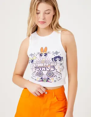 Forever 21 The Powerpuff Girls Graphic Tank Top White/Multi