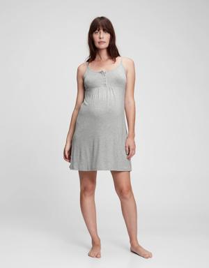 Maternity Modal Sleep Dress gray