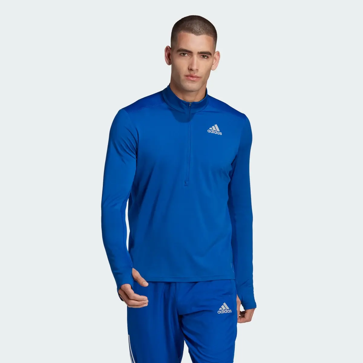 Adidas T-shirt adidas Own The Run 1/2 Zip Long Sleeve. 2