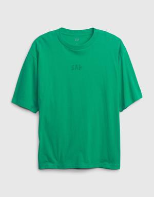 Gap Heavyweight Relaxed Gap Logo T-Shirt green