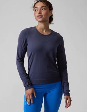 Athleta In Motion Seamless Top blue