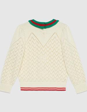 Children's open knit cotton sweater