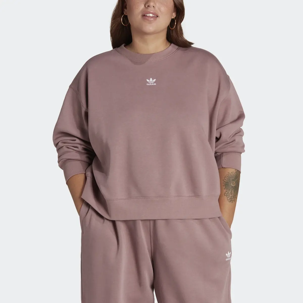 Adidas Adicolor Essentials Crew Sweatshirt (Plus Size). 1