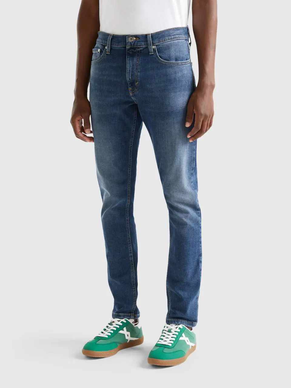 Benetton low crotch slim fit jeans. 1