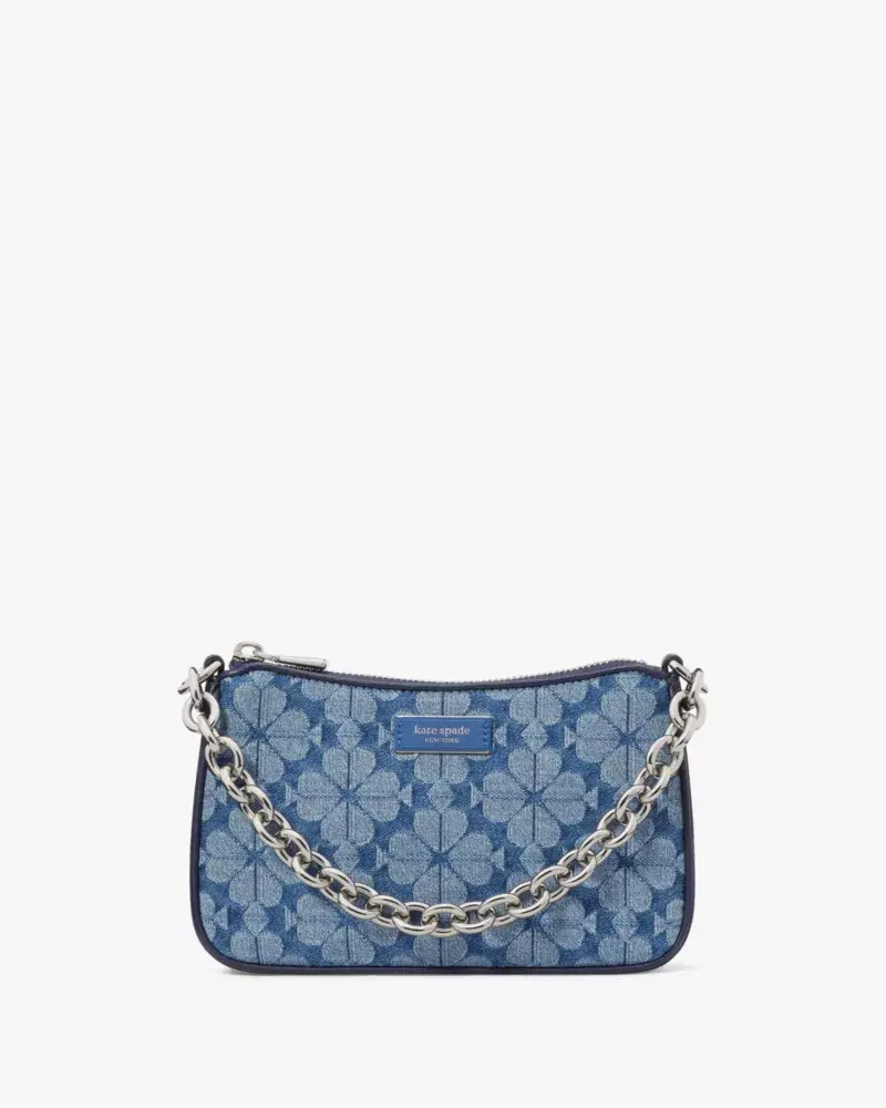 Kate Spade Jolie Spade Flower Jacquard Denim Small Convertible Crossbody. 1