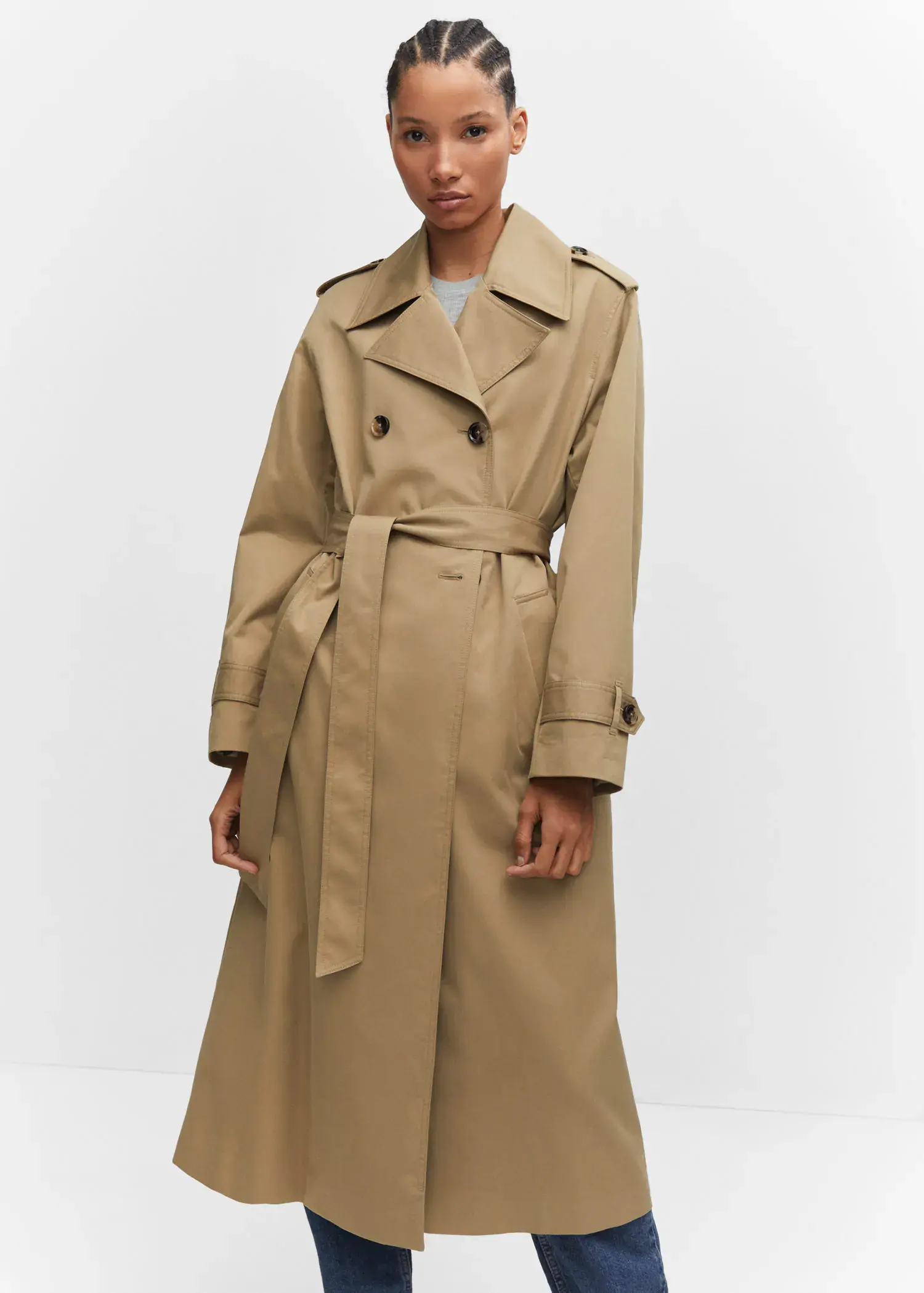 Mango Double-button trench coat. 2