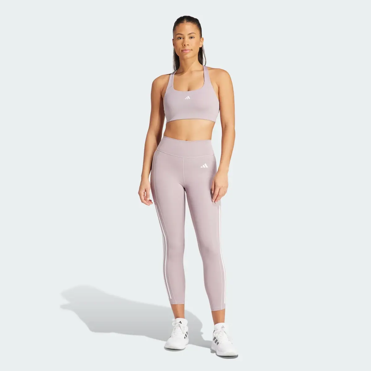 Adidas Optime 3-Stripes Full-Length Leggings. 3