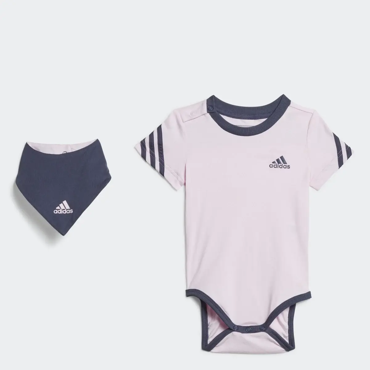 Adidas Babygro e Babete 3-Stripes. 1