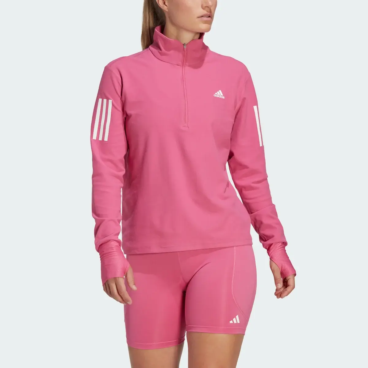 Adidas Sweatshirt de Meio-fecho Own the Run. 1