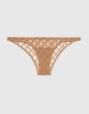 GG embroidered tulle briefs