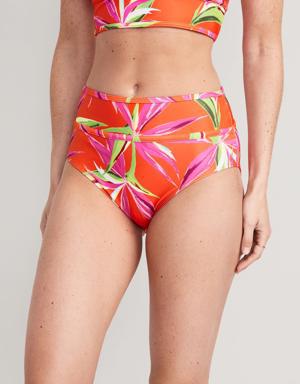 High-Waisted Bikini Swim Bottoms for Women orange