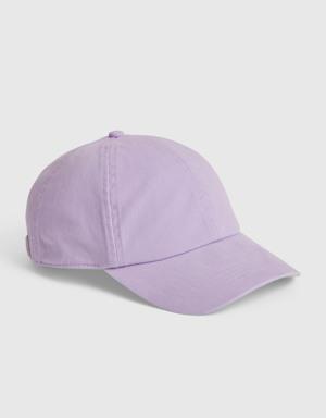 Gap 100% Organic Cotton Washed Baseball Hat purple