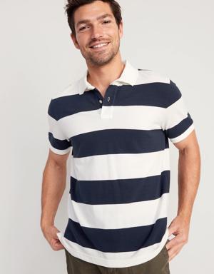 Old Navy Rugby-Stripe Classic Fit Pique Polo for Men blue