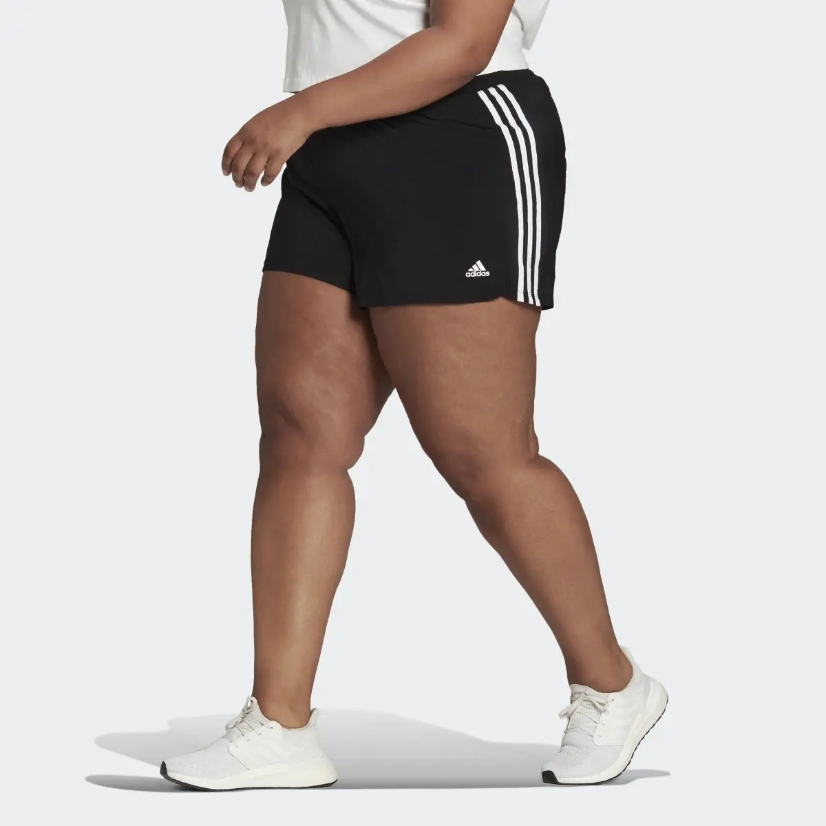 Adidas Pacer 3-Stripes Woven Shorts (Plus Size). 1