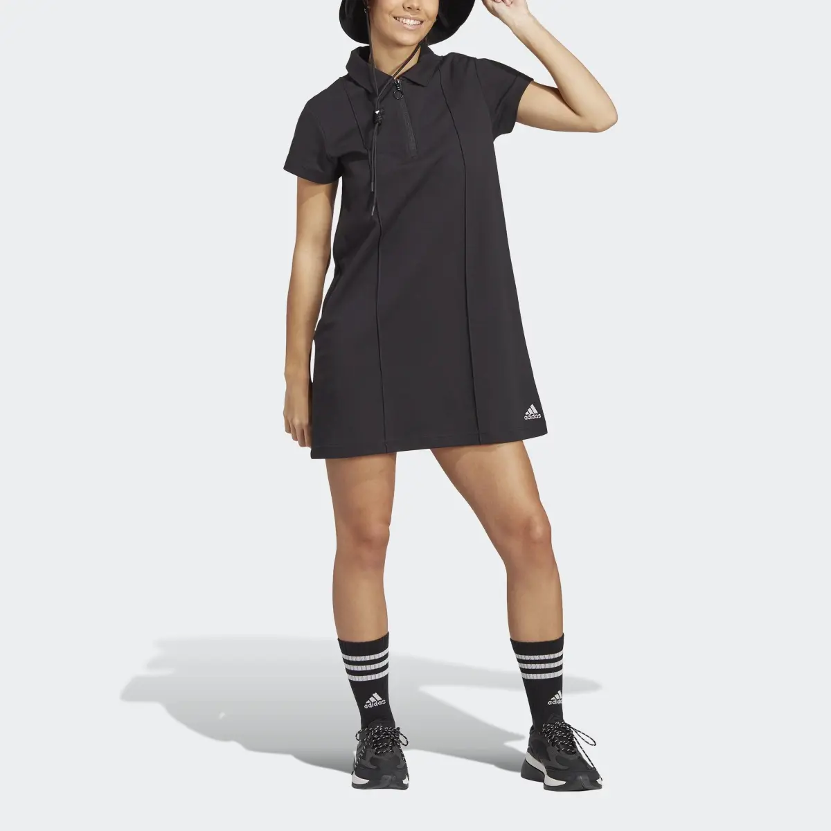 Adidas Allover adidas Graphic Polo Dress. 1