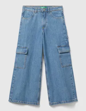 wide fit cargo jeans