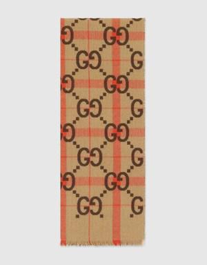 Gucci GG jacquard wool scarf. 3 Gucci GG jacquard wool scarf. 3