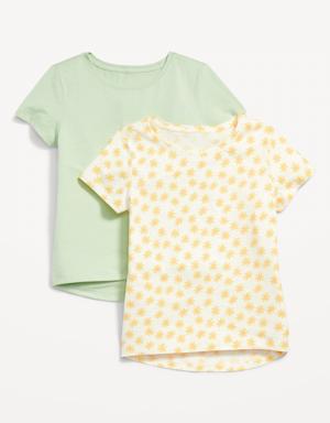 Old Navy Softest Printed T-Shirt 2-Pack for Girls green