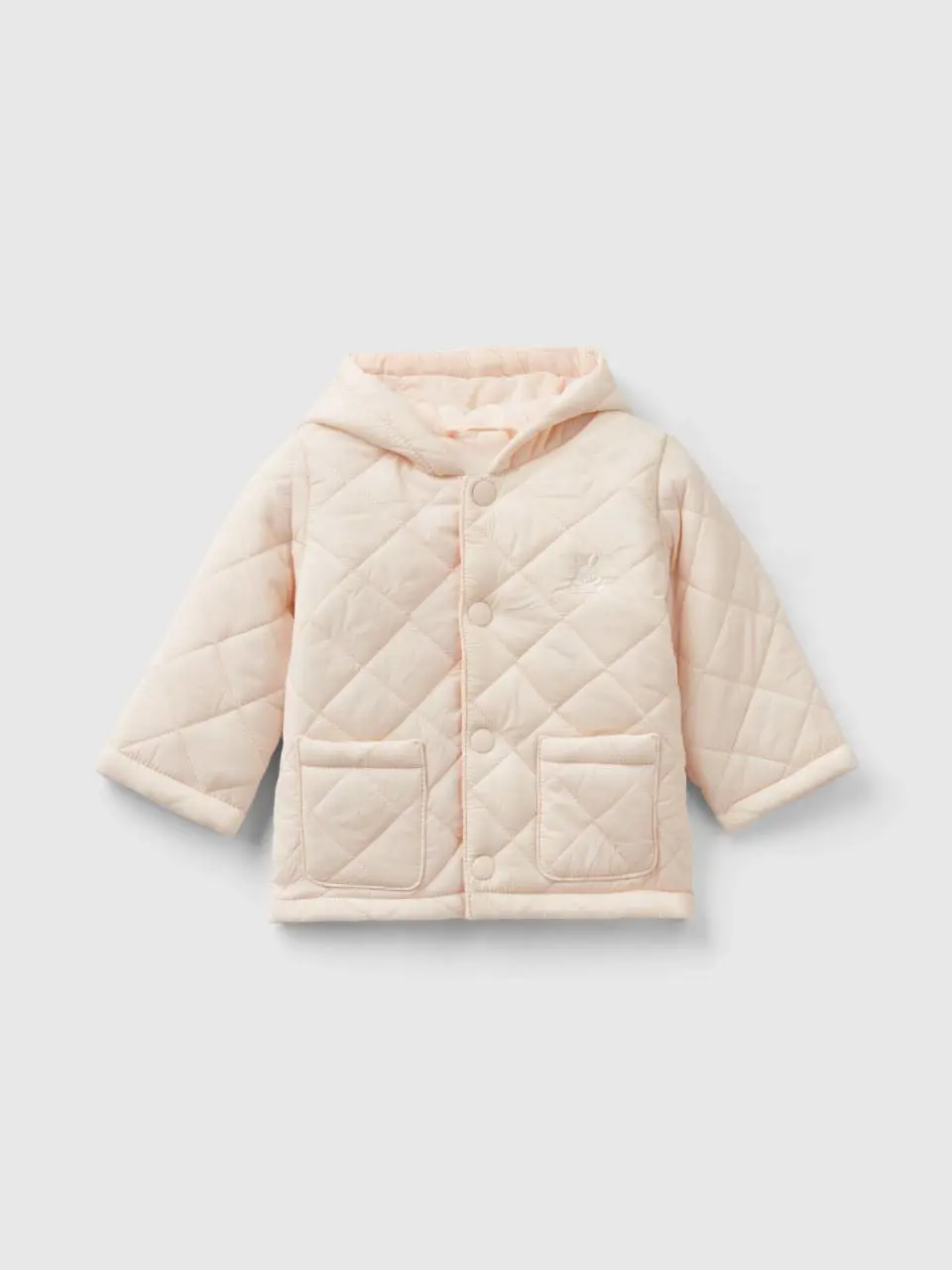 Benetton quilted jacket with hood. 1