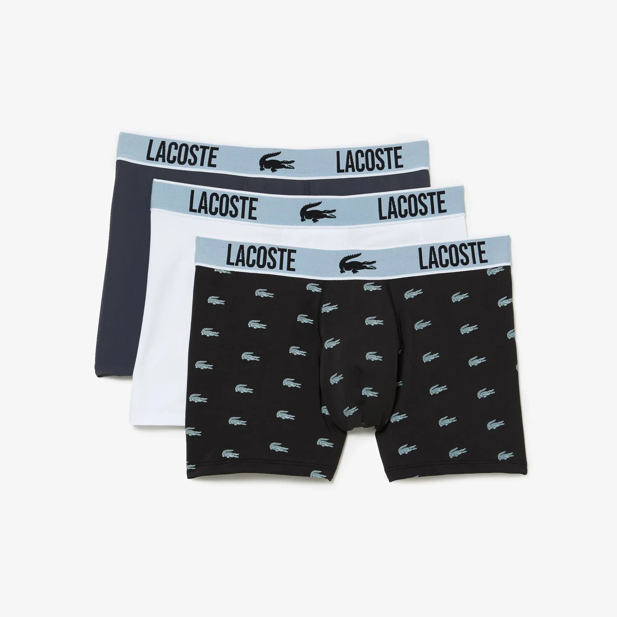 Lacoste Men's Lacoste Recycled Polyester Jersey Trunk Three-Pack. 2