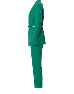 Cep Detaylı Yeşil Kadın Takım Elbise