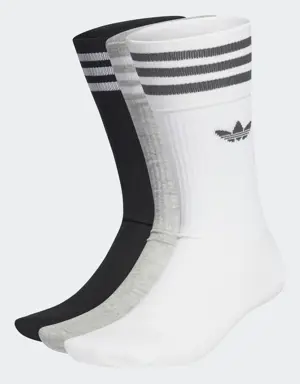 Solid Crew Socks 3 Pairs