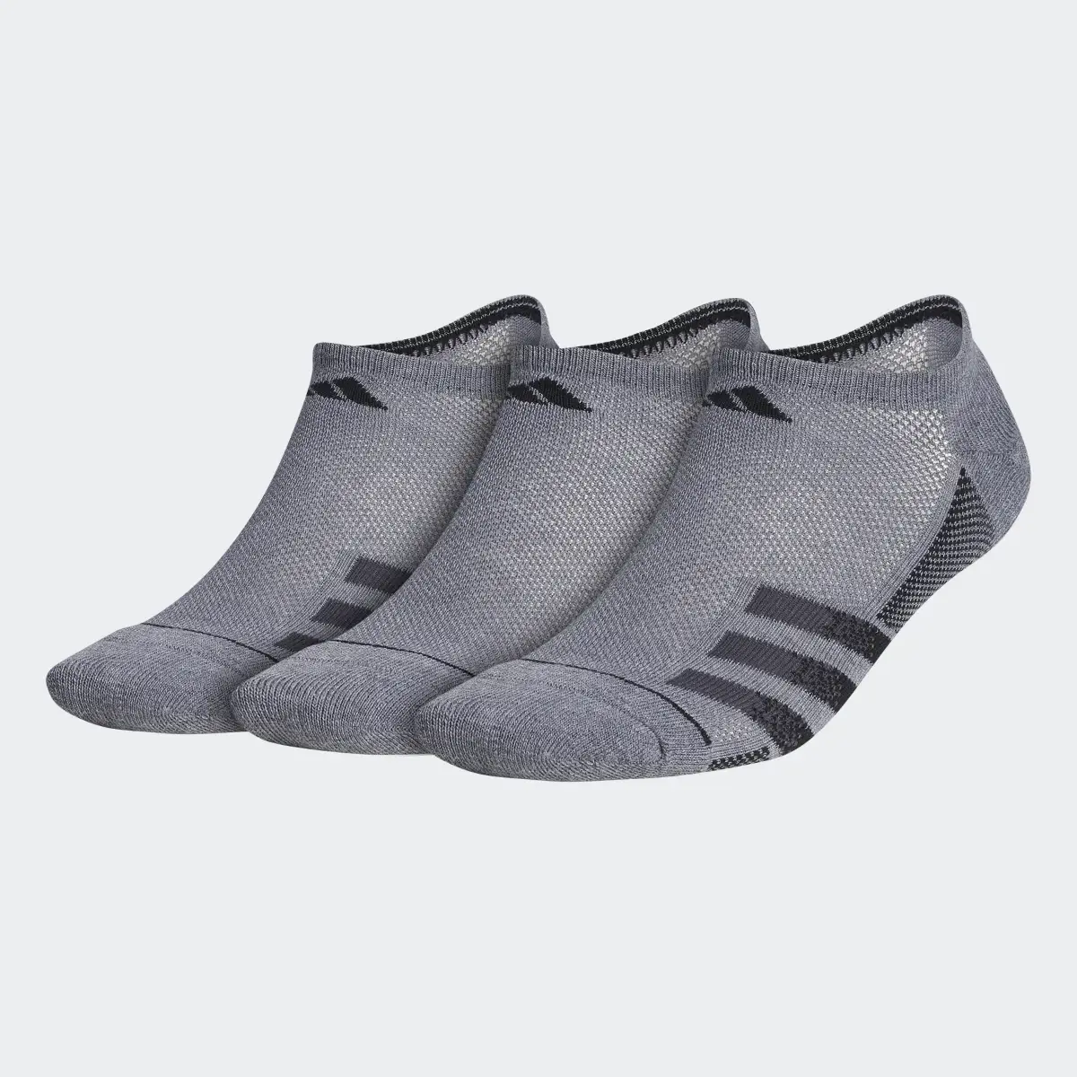 Adidas Superlite Stripe No-Show Socks 3 Pairs. 2