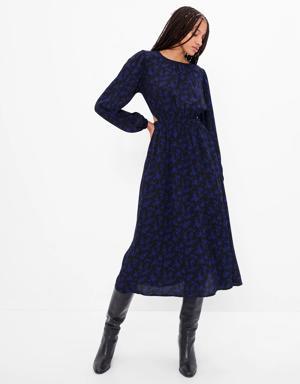 LENZING&#153 ECOVERO&#153 Cutout Midi Dress blue