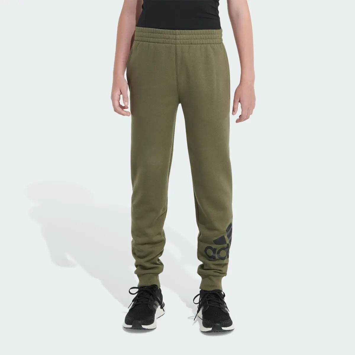 Adidas Elastic Waistband Essential Fleece Joggers. 1