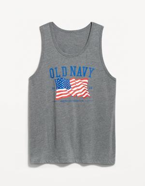 Old Navy Matching "Old Navy" Flag Graphic Tank Top for Men gray