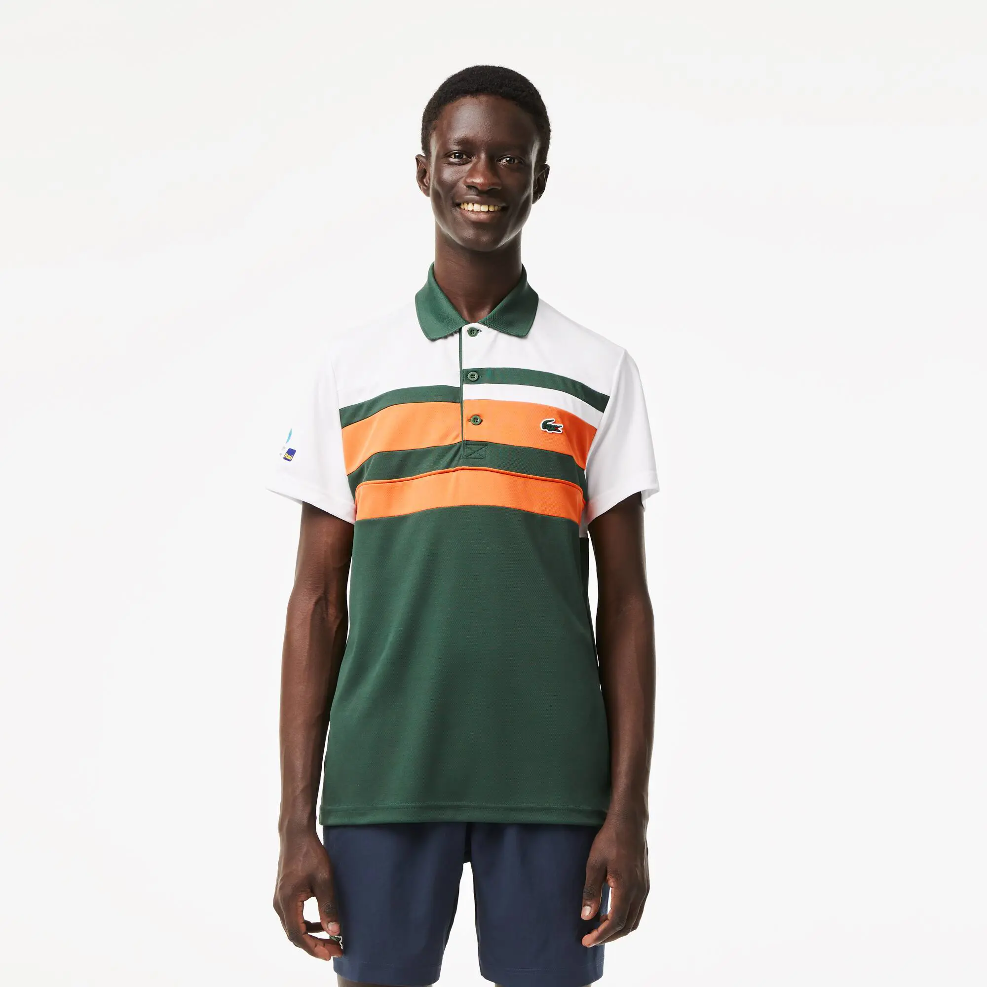 Lacoste Polo para hombre con rayas Lacoste SPORT Miami Open. 1