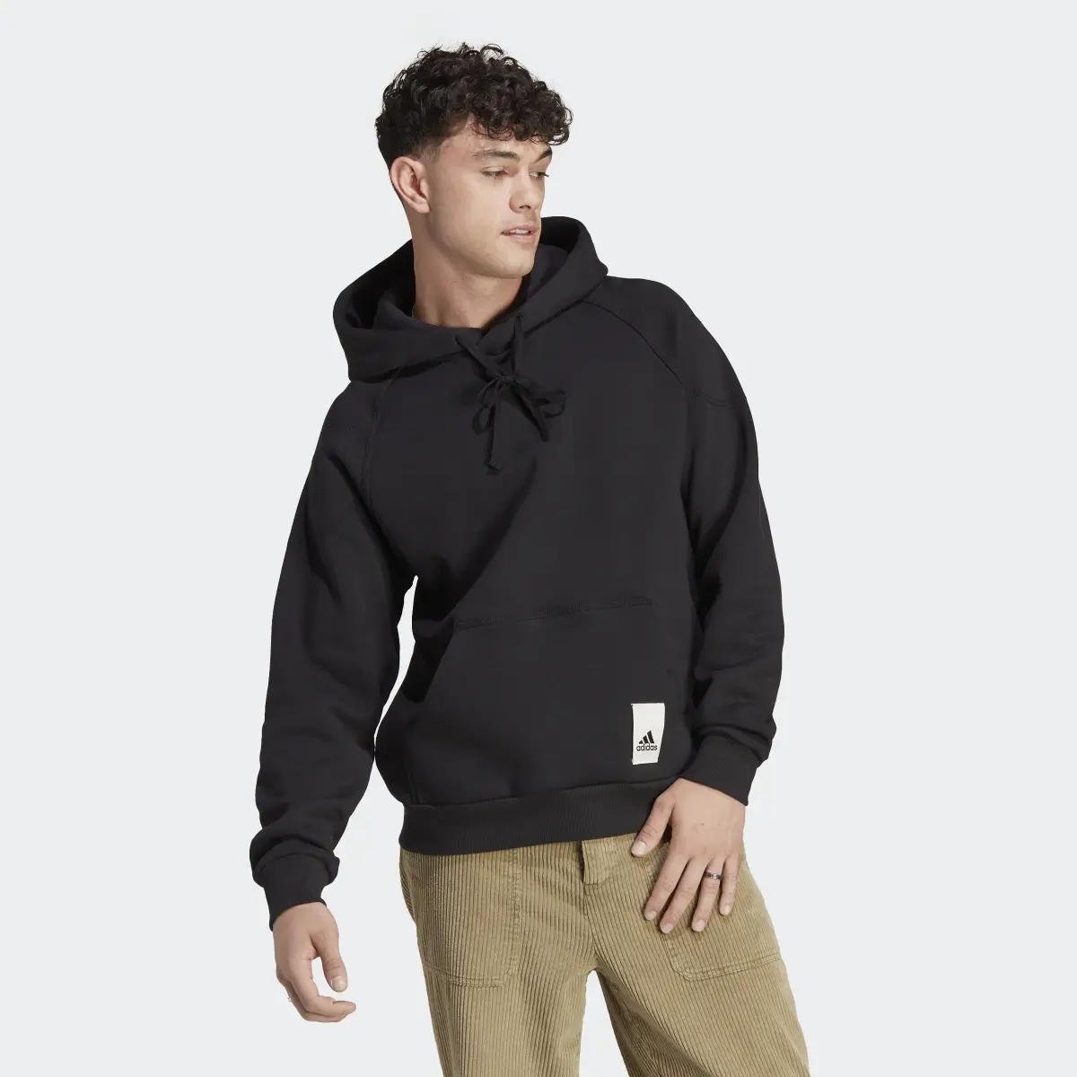 Adidas Lounge Fleece Hoodie. 2