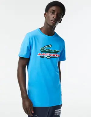 Lacoste T-shirt de algodão orgânico Lacoste Sport Regular Fit para homem