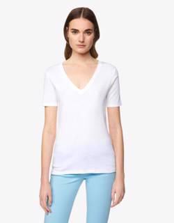 Pure cotton t-shirt with V-neck