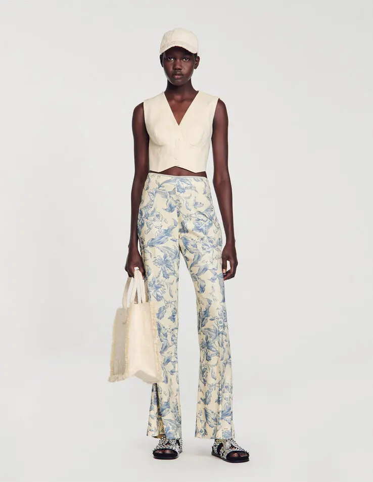 Sandro Flower print trousers. 1
