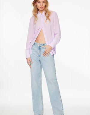 Matisse Slim Sheer Button Up Shirt
