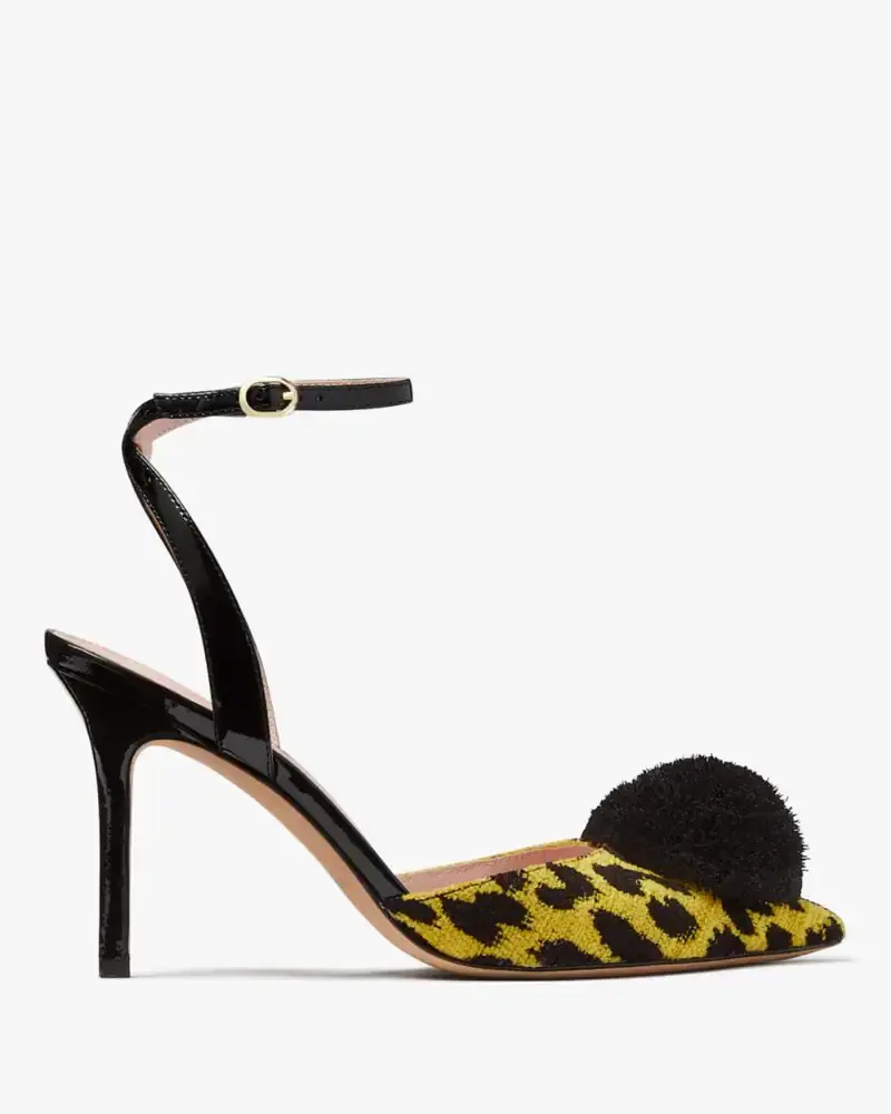 Kate Spade Amour Pom Leopard Pumps. 1