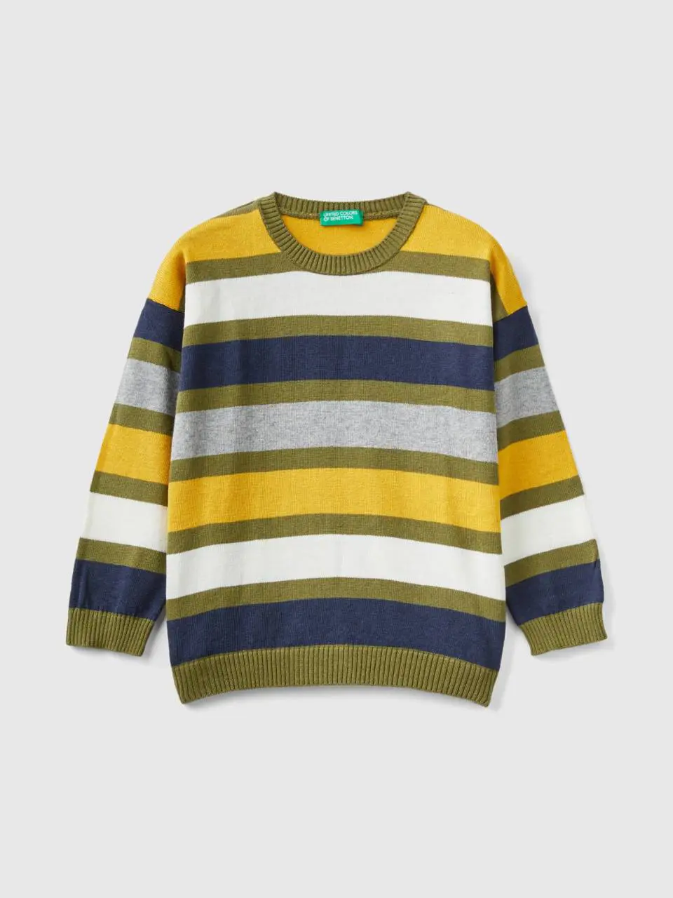 Benetton sweater with multicolor stripes. 1