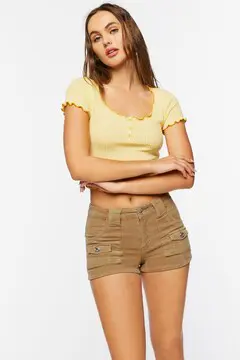 Forever 21 Forever 21 Corduroy Mid Rise Shorts Pine Bark. 2 Forever 21 Forever 21 Corduroy Mid Rise Shorts Pine Bark. 2
